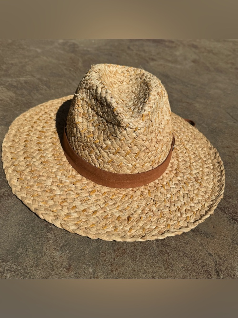 Pistil Skiff Sun Hat - Braided Raffia Sun Hat with Suede Hat Band - Picture 7 of 15